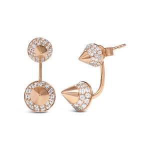 14K Rose Gold 1.00 Cttw Diamond Double Cone